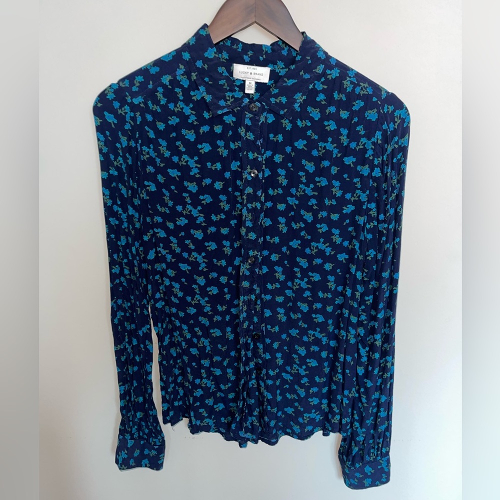 Lucky Brand Floral Button Down Shirt